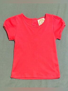 The Beaufort Bonnet Company Coral-Pink Short Puff Sleeve Tee
